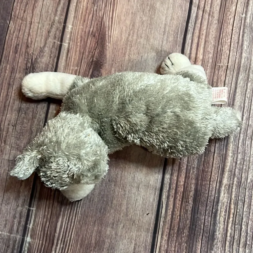 TY Beanie Babies Collection Avalanche Wolf Husky Plush Gray White Stuffed Animal